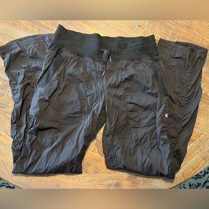Lululemon black boot cut jogger pants. Black. Size 8.